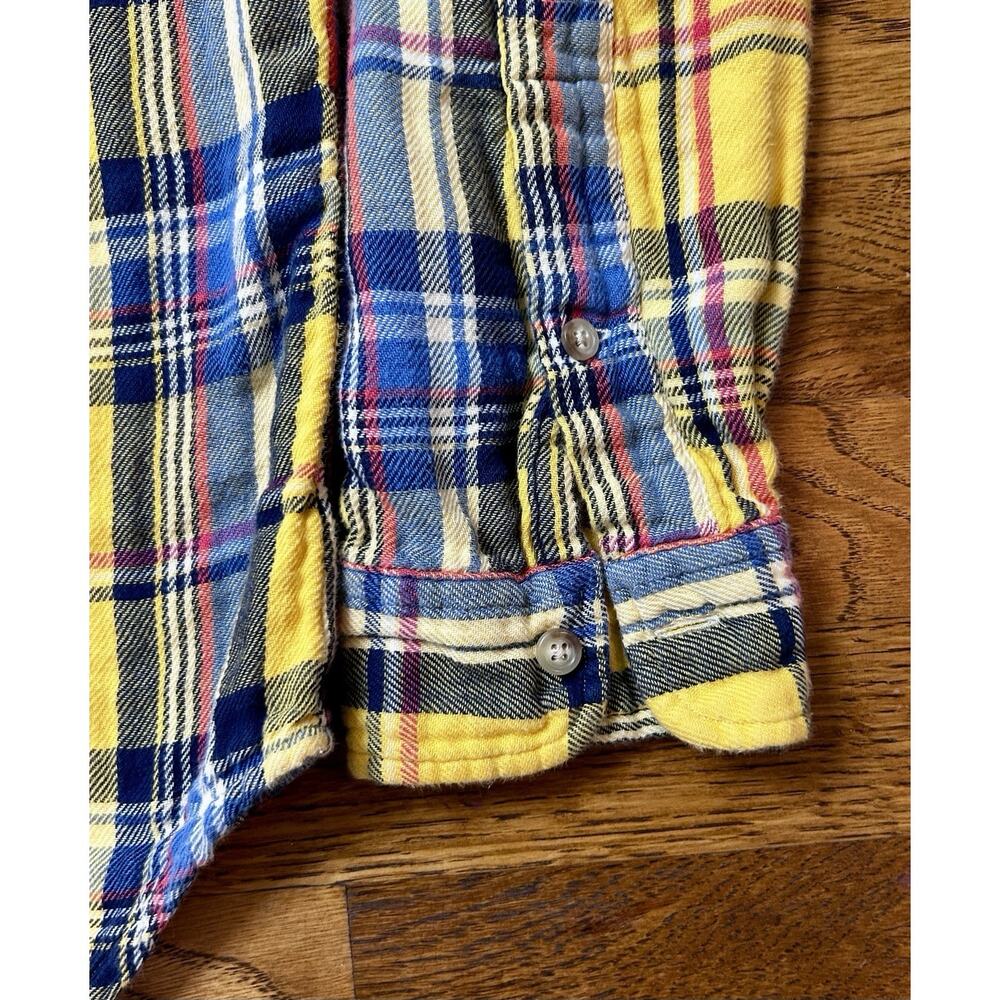 Ralph Lauren Mountain Equipment Yellow Plaid Men's Button Down Shirt Size M - Picture 8 of 9